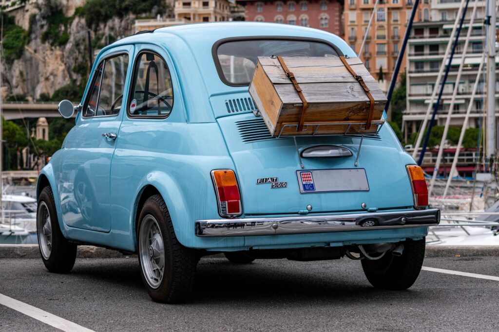 Car with suitcases